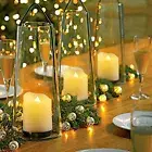 Rechargeable LED Candles Night Lights 6x Flameless Warm Color Remote ki❀