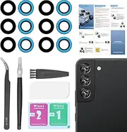 Senpinkboo 2 Pack Back Rear Camera Lens Glass Replacement for Samsung Galaxy S22/ S22 Plus with Pre-Installed Adhesive, Include Repair Tool Set+ Installation Manual+ Camera Lens Protector