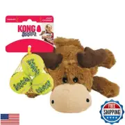 KONG Cozie Marvin Moose and SqueakAir Balls (3 Pack) - Dog Fetch and Chew Toy