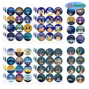 12 sheets Mini Nativity Scene Stickers Christmas Window Clings Decorative