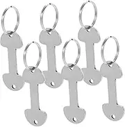 jojofuny 6Pcs Shopping Trolley Tokens Keychain Lightweight Quarter Holder Keyring for Shopping Carts Practical Shopping Accessory Key Fob with Design