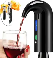 Wine Aerator with USB Charging - Leakproof Glass Decanter for Elegant Tastings