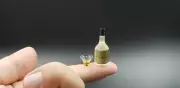 Dollhouse Miniature Glass bottle and small glass for Doll House Collectibles