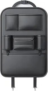 ATATHXHQay Multi Pockets Car Seat Back Organizer Large Capacity Storage Bag with Tissue Box Car Backseat Protector Anti-Kick Mats