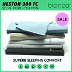 BIANCA Heston 300tc 100% Cotton Percale Sheet Set Single/Double/Queen/Super King