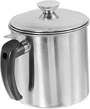 MOTHNUR Stainless Steel Oil Strainer Container Kitchen Grease Pot with Fine Mesh Filter and Comfortable Handle for Efficient Cooking Oil Storage and Easy Fat Separation