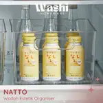 WASHI NATTO 亞克力零食架透明美學食品收納盒亞克力護膚容器美學書籍收納托盤收納盒透明醬油瓶