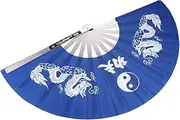 Zerodeko Traditional Chinese Martial Art Hand Fan Folding Fan Pattern Elegant for Performance