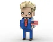 Trump Building Block Set, Square Head Bricks Compatible Blocks
