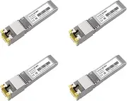 Binxind 4X 10G SFP+ Module 10GbE Copper SFP Modules Optical Port Turn to RJ45 Ethernet Port Gigabit 1000M Transceiver Module