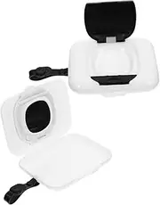 UPKOCH 2Pcs Portable Wipes Dispenser Case for Access Wipes Box with Wide Opening Design Lightweight and for Diaper Bags Strollers and More