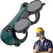 Welding Safety Glasses | Grinding Goggles - Eye Protection Grinding Plasma Cutting Brazing Flipping Up Glasses Dustproof for Soldering Torching