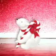 26" Baby Polar Bear With Candy Christmas Decor *SHIPS WITHIN 15 DAYS*