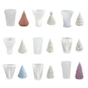 Christmas Tree Silicone Mold Geometric Shape Mold Aromatherapy Soap Mould