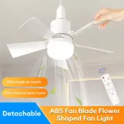 E27 Ceiling Fan with Dimmable LED Light Cooling Fan Lamp Remote Control 3 Speeds