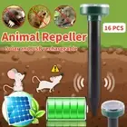 16 PCS Solar Ultrasonic Repeller Mice Pest Snake Repellent Repeller Garden Lawn