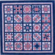Blue Quilt Hand Painted Needlepoint Canvas