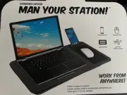 Home Office Portable Lap Desk w/ Wrist Rest, Mouse Pad, and Phone Holder