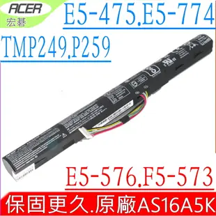 ACER電池-宏碁 AS16A5K,Aspire E5-575,E5-774G,E15,E5-475,F5-573,TRAVELMATE P249,TMP249