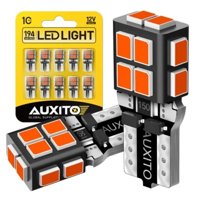 10X AUXITO T10 194 192 2835SMD LED Interior Dome License Plate Light Bulbs Red (for: Peugeot)