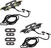 2X Leather Bearded Dragon Lizard Leash Harness Cooling Wing Adjustable Silver and Golden and for Safety Walking Outdoor for Small Animals Such as Lizards, Whiskers, Chameleons, Iguanas, Geckos