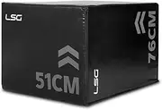 LSG Soft Plyo Box 3-in-1 Different Heights for Progressive Plyometric Explosive Exercises, Foam Wrapped in Heavy Duty PVC & Polyester for Maximum Durability, Easy to Flip with 160kg Weight Capacity