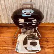 New WEBER Charcoal SMOKEY JOE Portable GRILL 14" w/ Manuals BBQ Picnic Camping