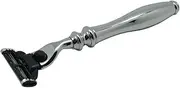 Men's Heavy Solid Chrome Metal Handle 3 Blades Cartridge Safety Razor Wet Shaver