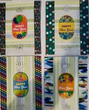 Handmade Greeting Cards -(set of 8) Happy New Year's Blank Cards with Envelopes