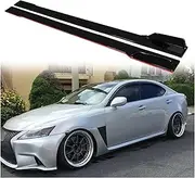 Side Skirts Compatible for Mazda 3 Sedan 78.7" Side Skirt Splitter Spoiler Lip Rocker Panel Extensions Body Kit(Black with Red Side)