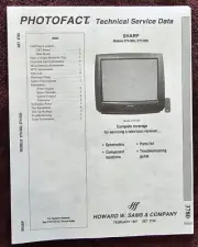 Sams Photofact 3780 Service Manual for Sharp 27H-S60, 27H-S80