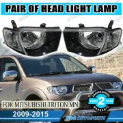 Pair LH+RH Headlights for Mitsubishi Triton UTE MN 2009-2015 GL GLX