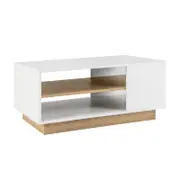 Costway 3-Tier Coffee Table Modern Tea Table Square Sofa Side Table White