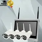 Wireless Security System 4CH 2MP 1080P WiFi Camera Outdoor Indoor with Monitor