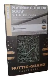 Huttig-Guard 1-1/4” x 8 #8 Outdoor Decking Screw T-20 Star Drive Green 5 lb