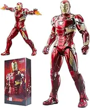 Ironman MK46 Action Figures-7 inch All Joints Movable Collectable Toys-Full Metal Painting with Lots of Accessories Stark Model(1/10 Scale)