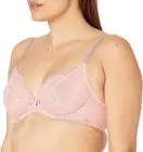 Gossard Womens Superboost Lace Non-Padded Plunge Bra - Ballet Pink/Silver NWT