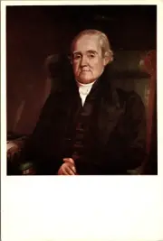 Postcard Noah Webster Lexicographer Oil Painting Portrait Gallery Smithsonian