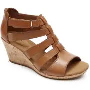 Rockport Womens Briah Gladiator Cork Open-Toe Wedge Heels Shoes BHFO 9368