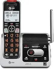 [AT&T] BL102 DECT 6.0 Cordless Phone for Home with Answering Machine, Call Blocking, Caller ID Announcer, Audio Assist, Intercom, and Unsurpassed Range, Silver/Black