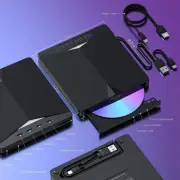Slim External CD DVD RW Drive USB Writer Burner Player Black For Laptop PC