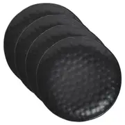4x Ecology Speckle Ebony 27cm Stoneware Dinner Plate Dish Round Tableware Black