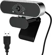HD Webcam for PC 1080P/30fps with Microphone 90°View Computer Camera Noise Canceling for PC MAC Auto Light Correction Plug and Play USB Camera for Live Streaming Video Calling Conferences Gaming