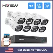 Security Camera System Home Video Surveillance Kit 8Ch Nvr Audio Outdoor Camera