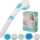 Electric Bath Brush Back Scrubber for Shower, Detachable Long Handle Exfoliating