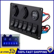 6 Gang 12V Switch Panel Control ON-OFF Toggle LED Rocker For Car Marine Boat RV (for: Daihatsu)
