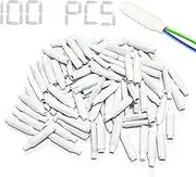 Low Voltage Wire Connectors - QIYAT Dry B-Connectors Wire SplicesWire Crimp Bean Type Splice for Low Voltage, White (100Pcs)