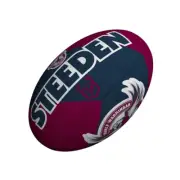 43554.1 MANLY SEA EAGLES NRL LOGO KIDS SMALL MINI 11" FOOTBALL FOOT BALL FOOTY