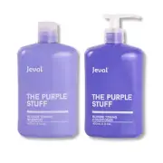 JEVAL THE PURPLE STUFF Blonde Toning Shampoo & Conditioner 400ml DUO