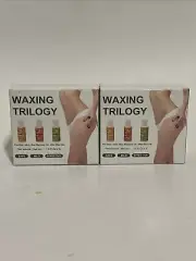 2x Waxing Trilogy Pre Post Waxing Kit W/remover with Aloe Vera And Oils 1 Fl oz